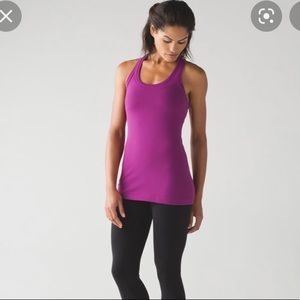 LULULEMON cool racerback tank in deep fuchsia